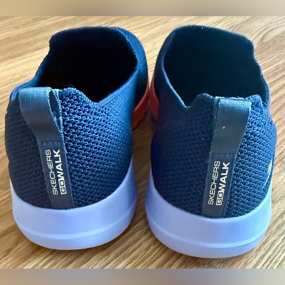 Skechers Stretch Fit Navy and Multi Athletic Slip-Ons - Picture 5 of 7